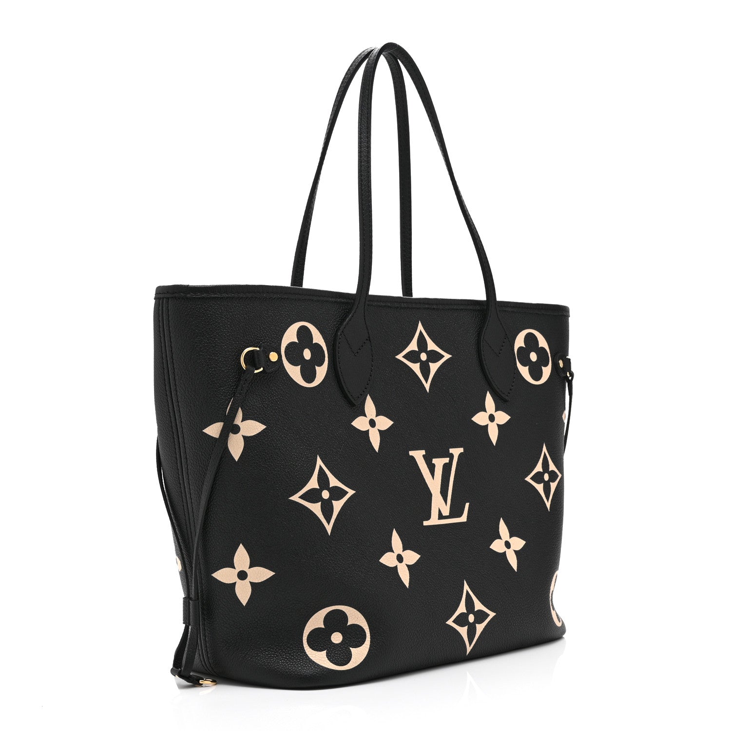 Louis Vuitton Empreinte Monogram Giant Neverfull MM Black Beige 4 of 10