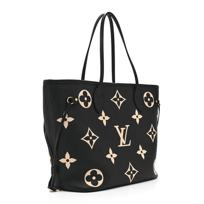 Louis Vuitton Empreinte Monogram Giant Neverfull MM Black Beige 4 of 10