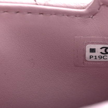 Chanel Shiny Aged Calfskin Quilted Mini Nano Kelly Shopper Light Pink 7 of 10