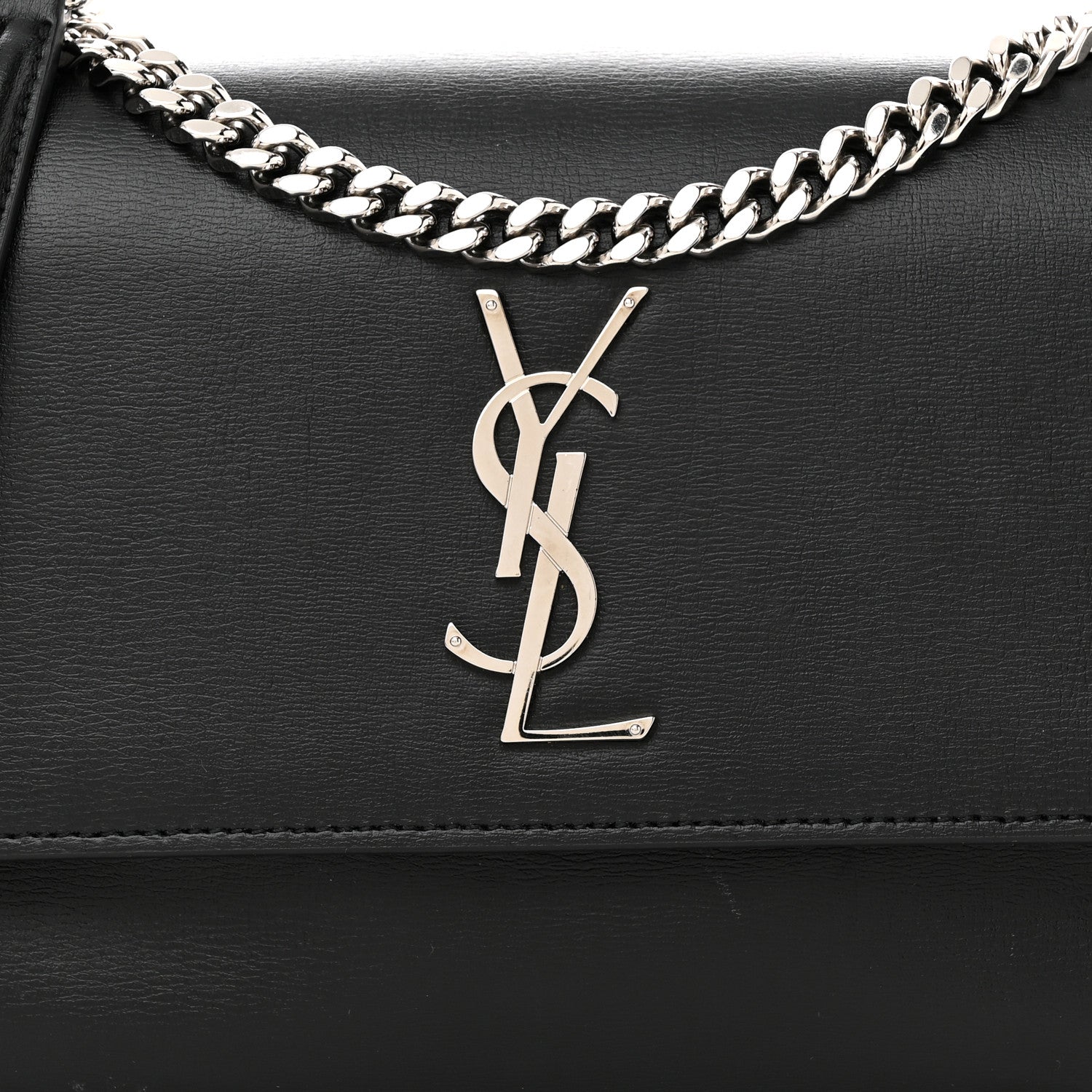 Saint Laurent Calfskin Medium Monogram Sunset Black 7 of 13