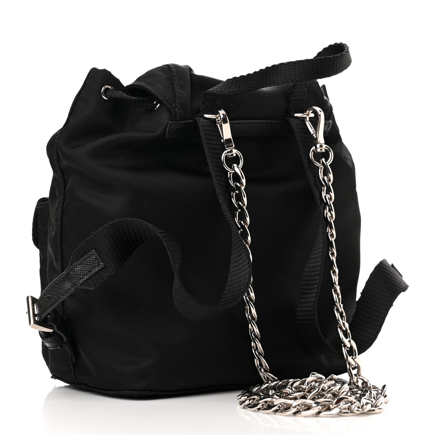 Nylon Vela Mini Crossbody Backpack Black