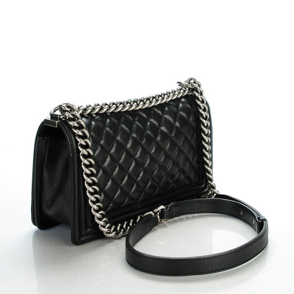 Chanel Calfskin Quilted Medium Boy Flap Black 3 of 7