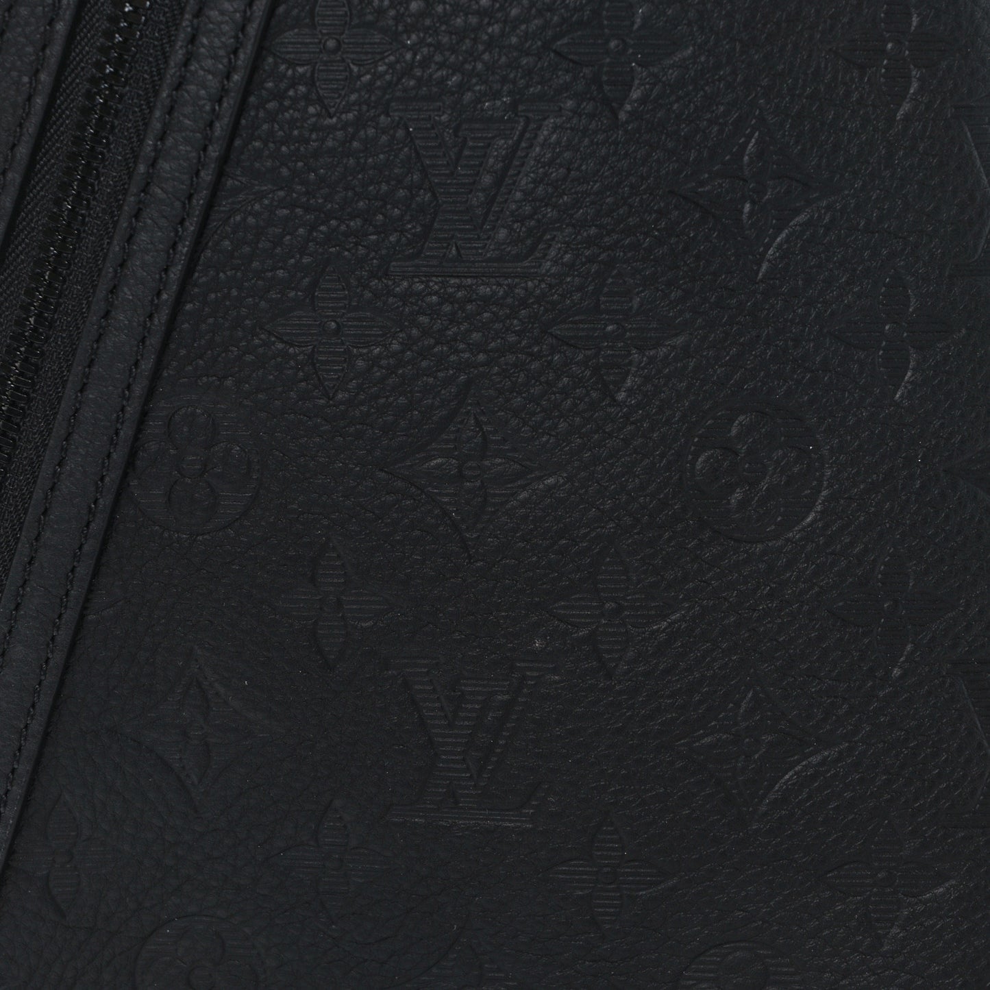 Calfskin Shadow Monogram Duo Slingbag Black