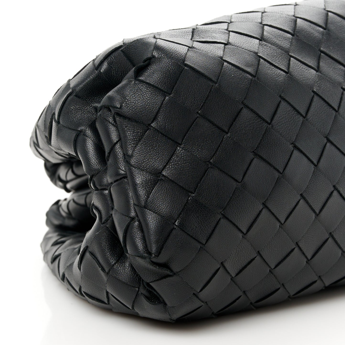 Nappa Maxi Intreccio The Pouch Oversized Clutch Black