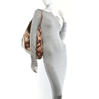 Gucci Snakeskin Large Jackie 1961 Shoulder Bag Light Brown 2 of 10