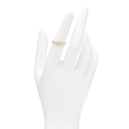 Tiffany 18K Yellow Gold Diamond T Wire Ring 52 6 2 of 4