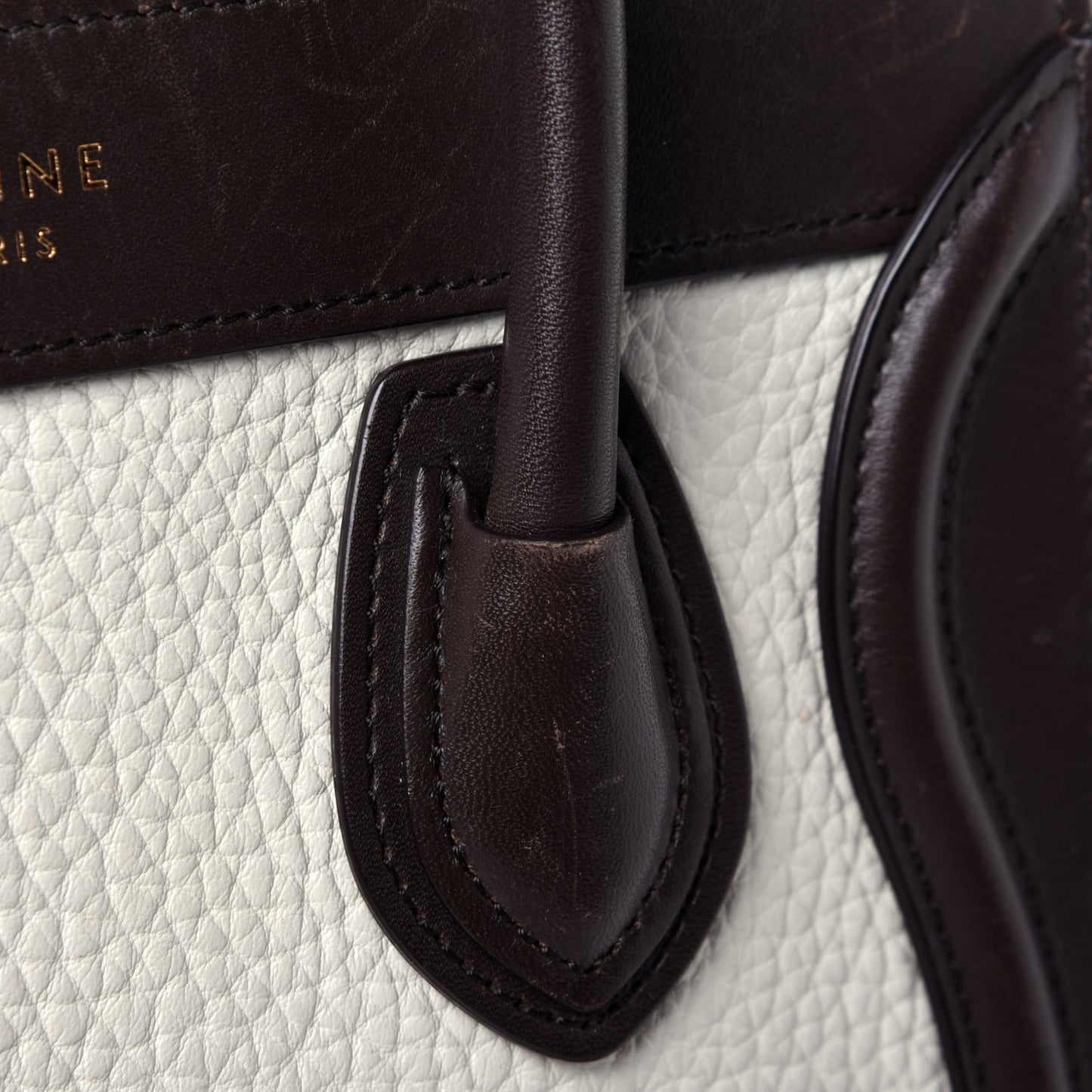 Bullhide Calfskin Suede Nano Tri-Color Luggage White