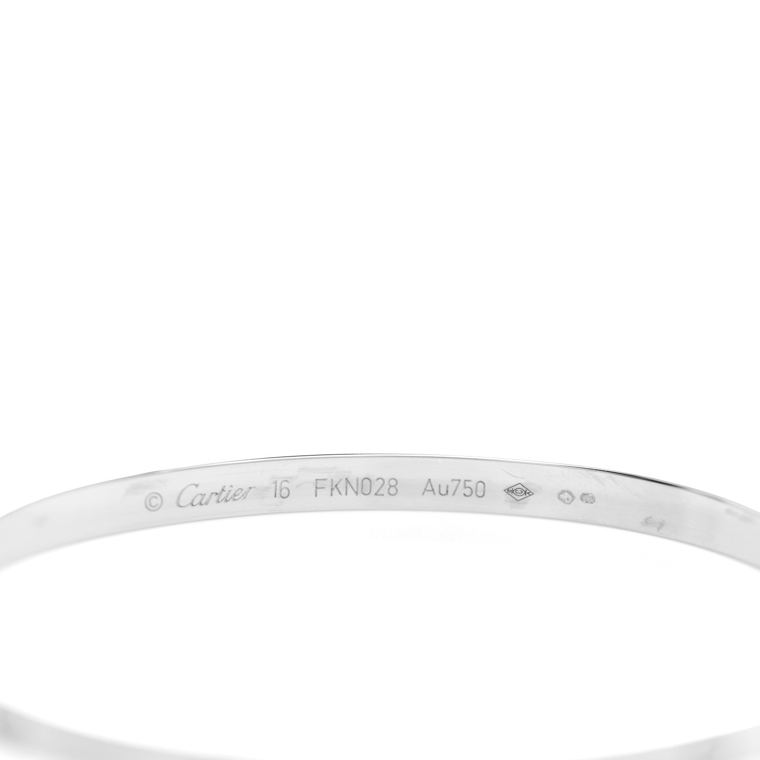 Cartier 18K White Gold Small LOVE Bracelet 16 4 of 4
