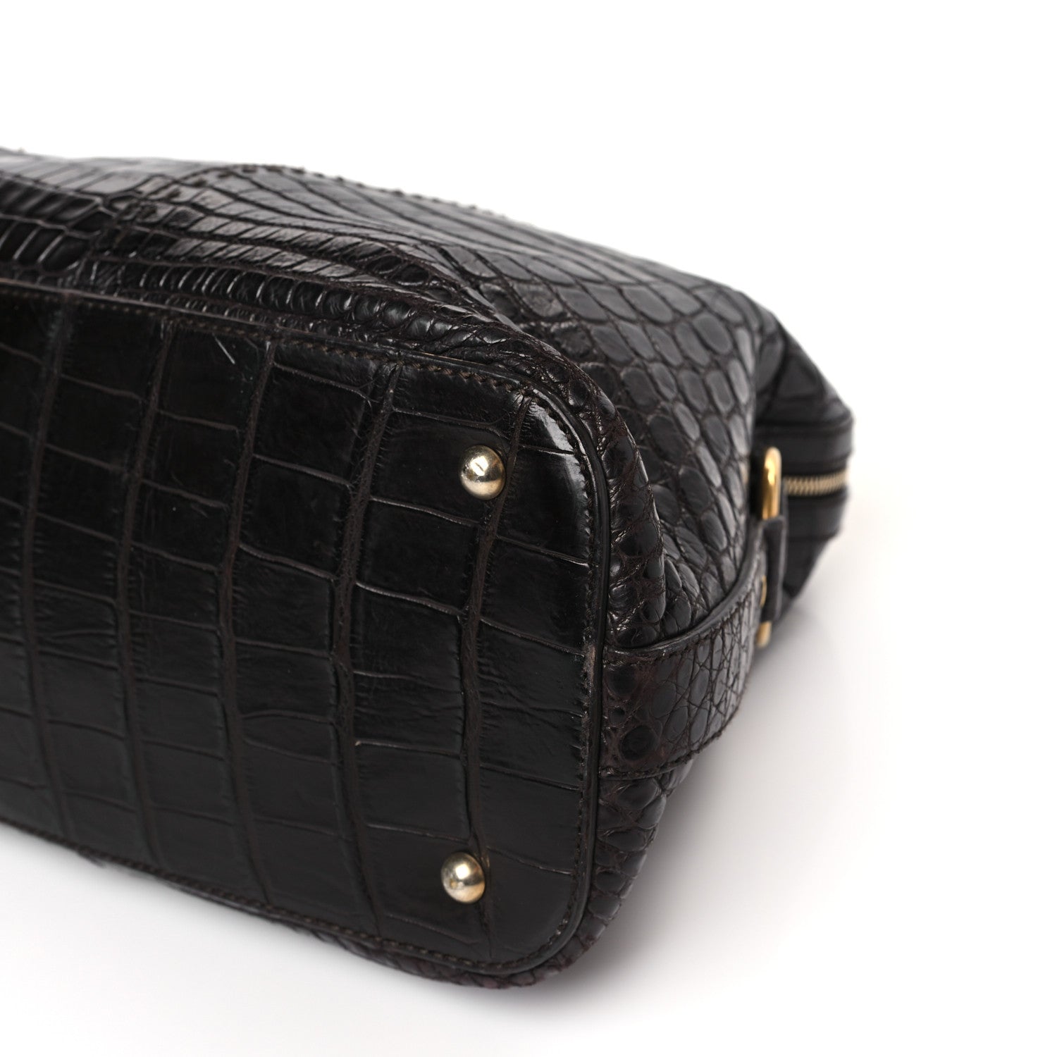 Saint Laurent Crocodile Oversized Muse Bag Brown 8 of 11
