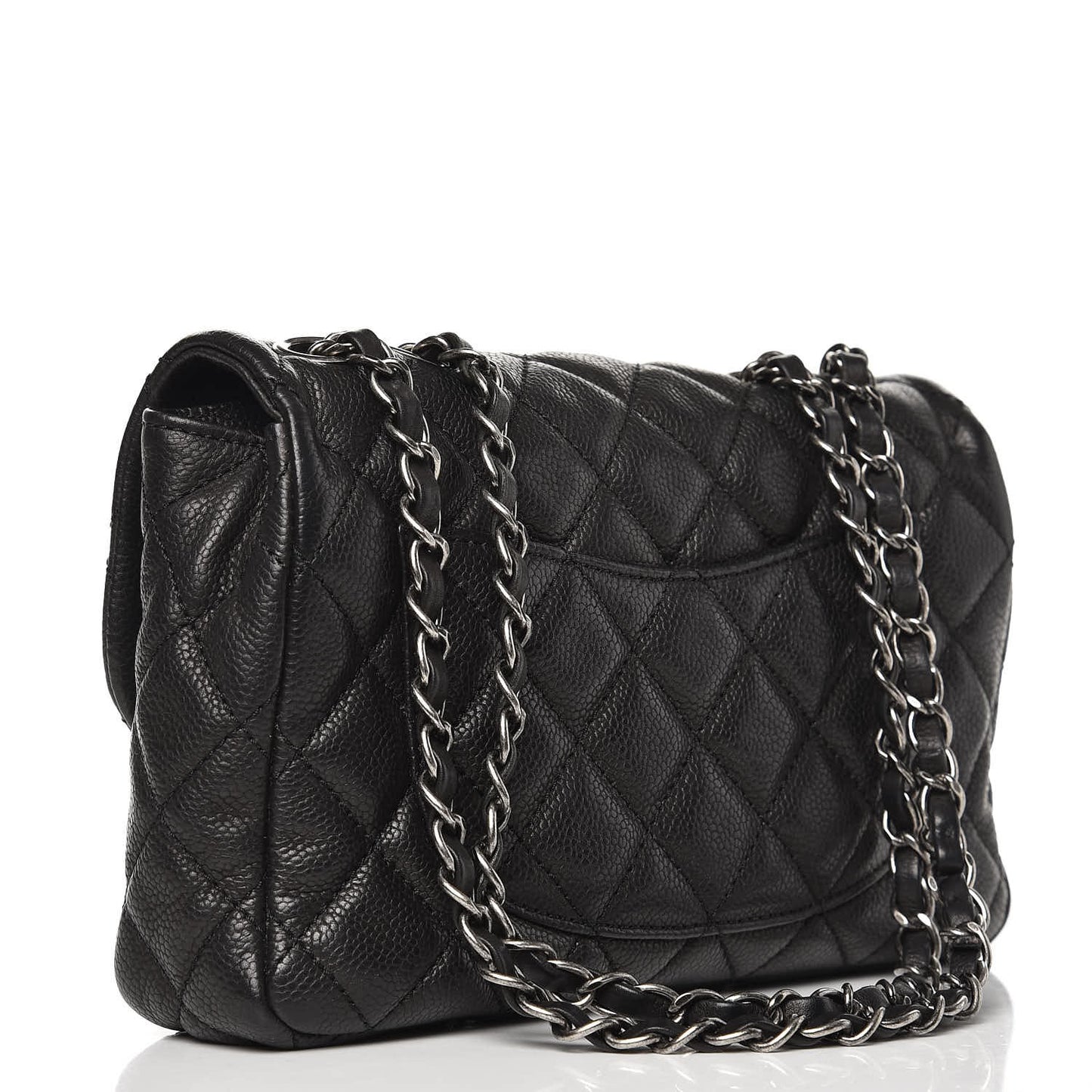 Caviar Quilted Medium Now and Forever Flap Black