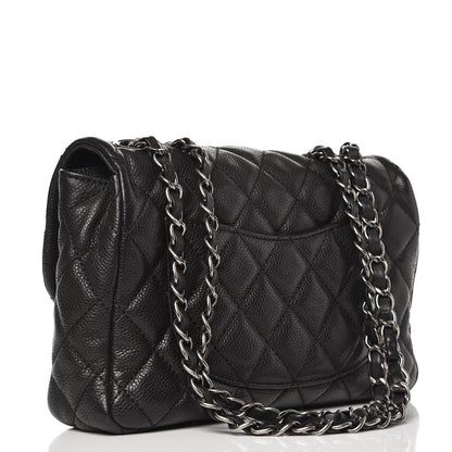 Chanel Caviar Quilted Medium Now and Forever Flap Black 3 of 8