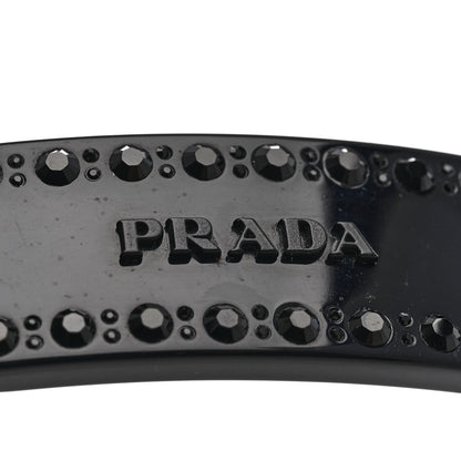 Prada Acetate Crystal Hair Clip Black 4 of 4