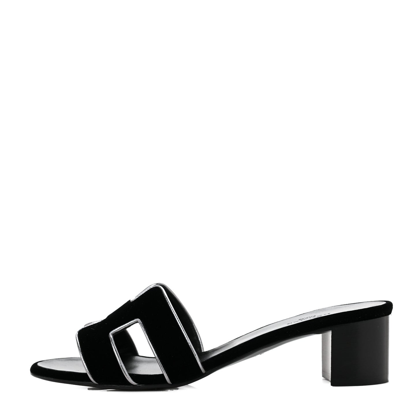 Velvet Nappa Oasis Sandals 37.5 Argent Vieilli