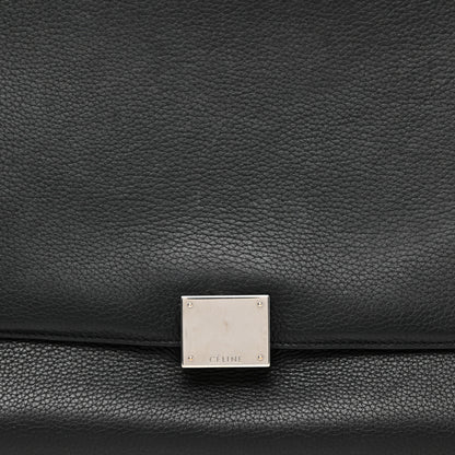 Celine Drummed Calfskin Suede Medium Trapeze Black 7 of 15