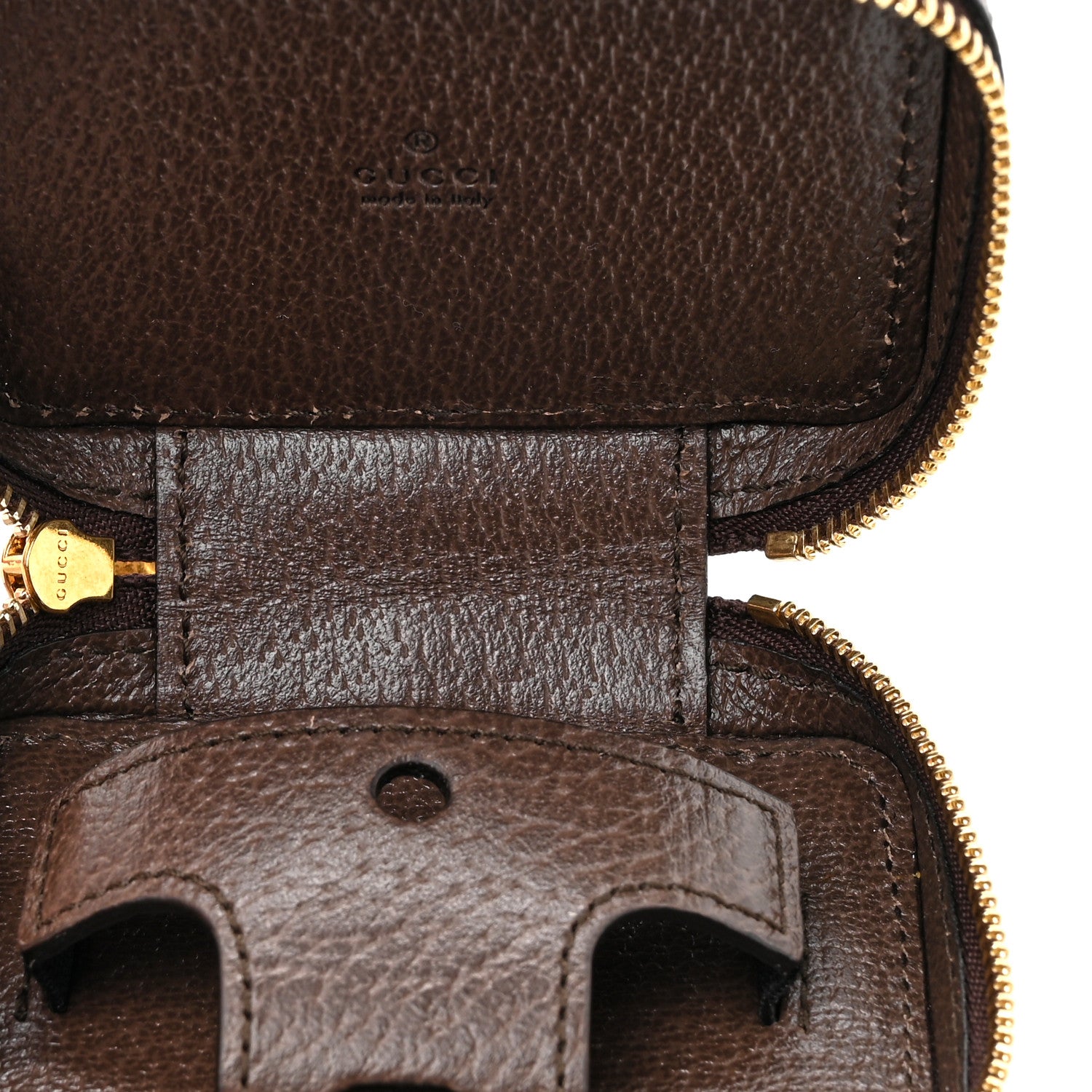 Gucci GG Supreme Monogram Textured Dollar Calfskin Web Ophidia AirPods Pro Case Beige Ebony New Acero 4 of 6