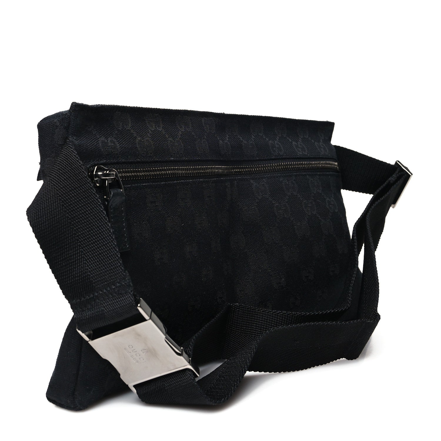 Gucci GG Monogram Double Pocket Belt Bag Black 3 of 12
