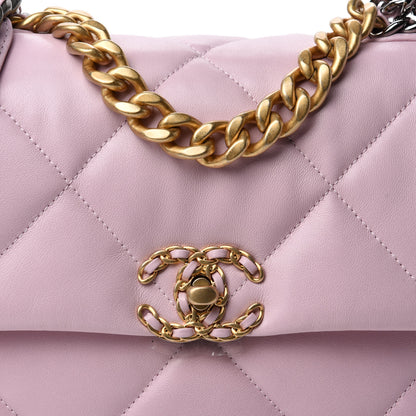Chanel Lambskin Quilted Medium 19 Flap Light Pink 10 of 11