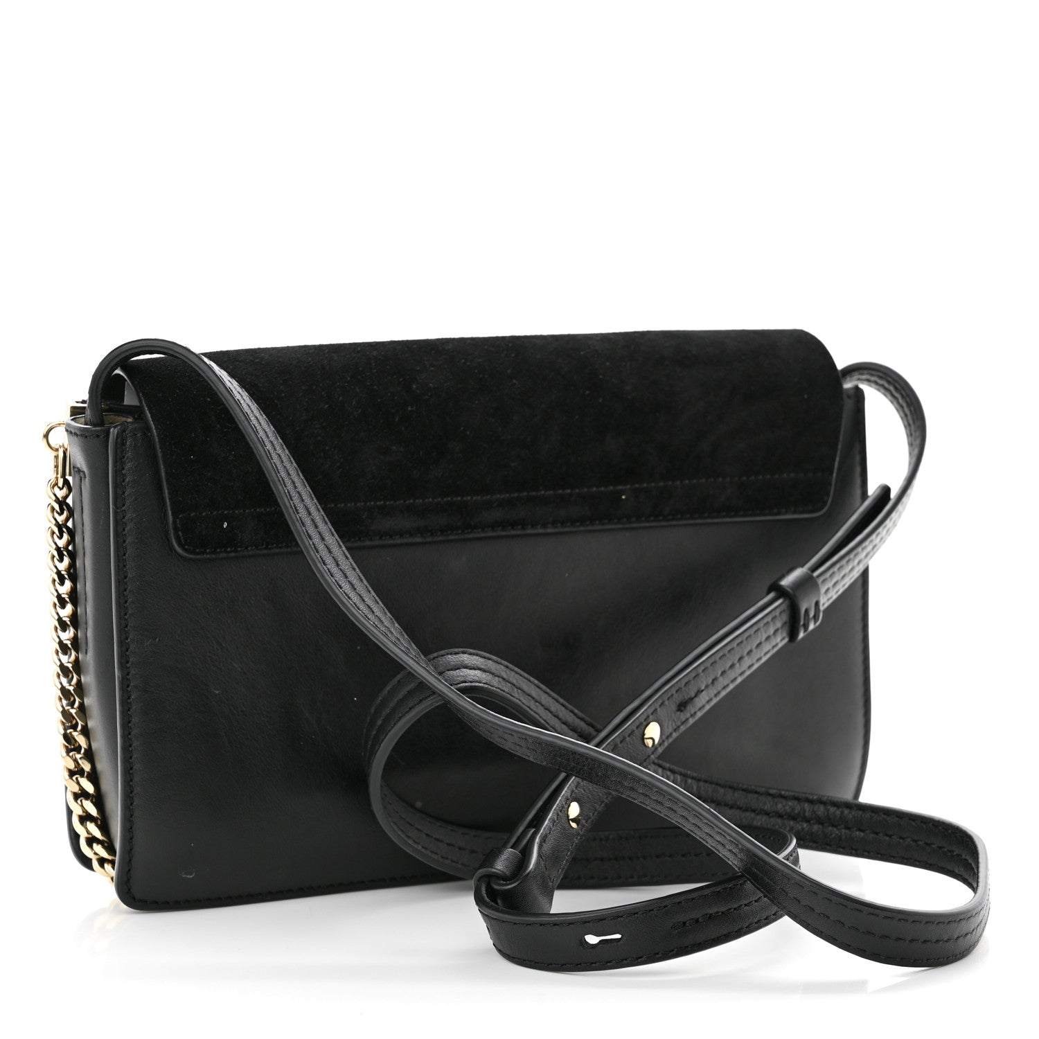 Chloe Suede Calfskin Small Faye Shoulder Bag Black 2 of 10