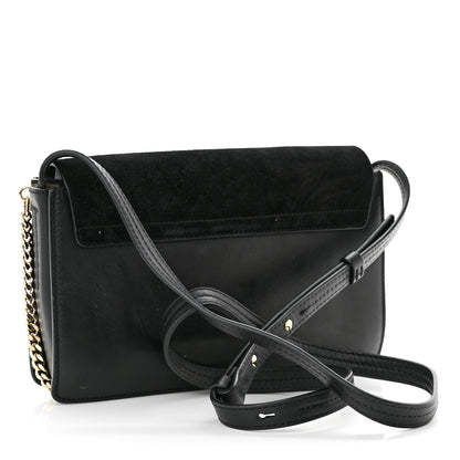 Chloe Suede Calfskin Small Faye Shoulder Bag Black 2 of 10