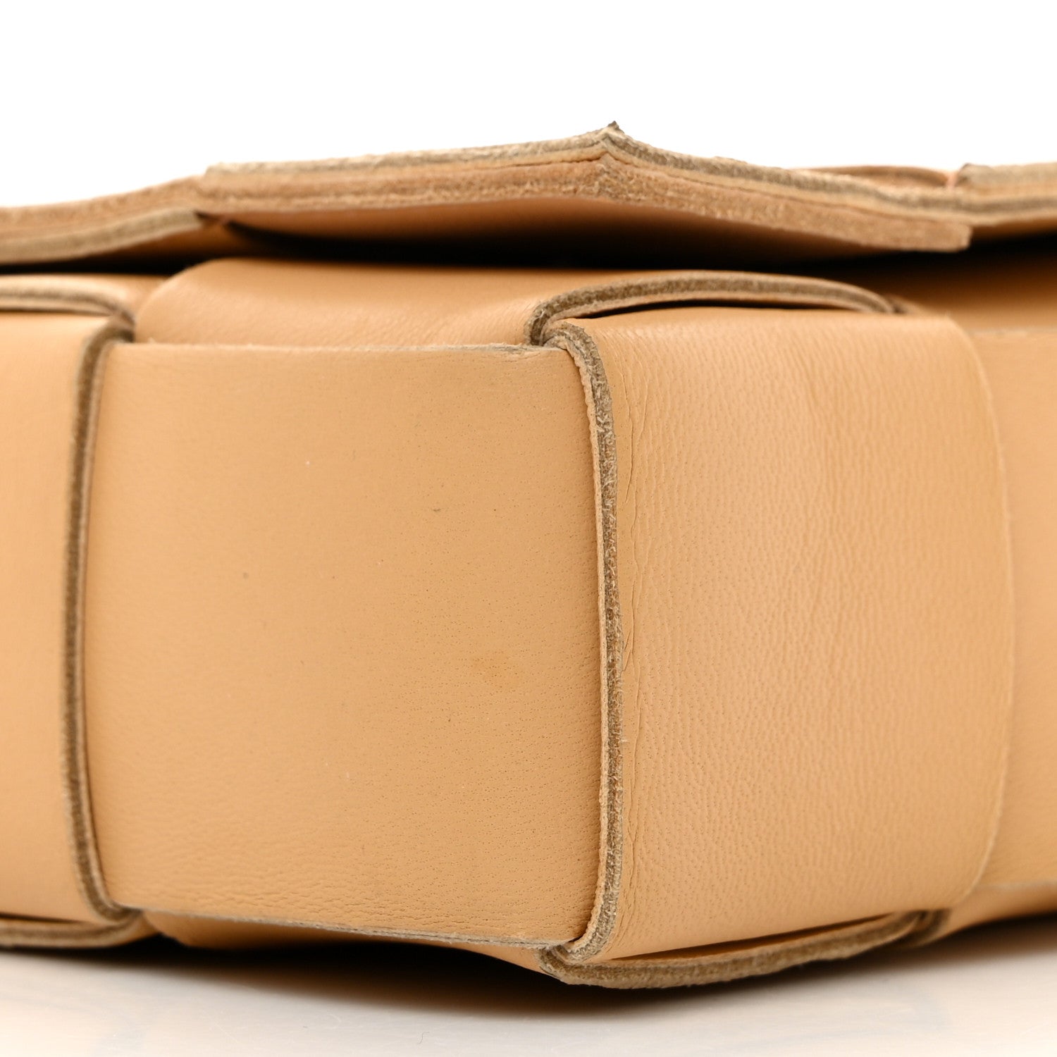 Bottega Veneta Lambskin Maxi Intrecciato Cassette Crossbody Bag Porridge 11 of 12