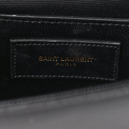 Saint Laurent Grain De Poudre Small Monogram Kate Satchel Black 8 of 10