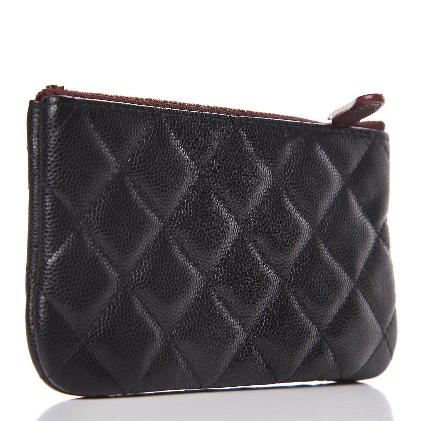 Caviar Quilted Small Cosmetic Case Black