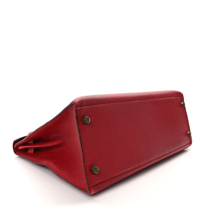 Hermes Courchevel Kelly Sellier 32 Rouge Vif 4 of 14