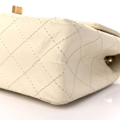 Chanel Aged Calfskin Quilted 2.55 Reissue Mini Flap White 9 of 10