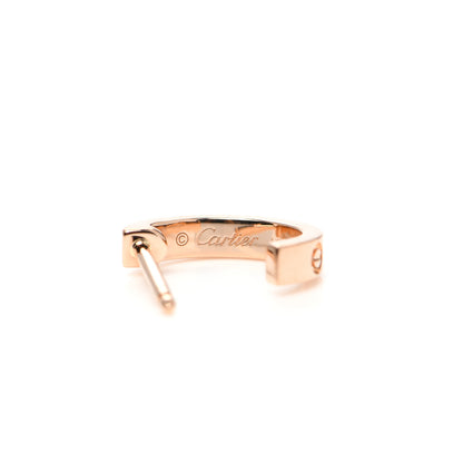 Cartier 18K Pink Gold Small LOVE Hoop Earrings 4 of 6