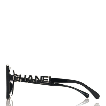 Chanel Acetate Strass Polarized Square Sunglasses 5422-B Black 3 of 8