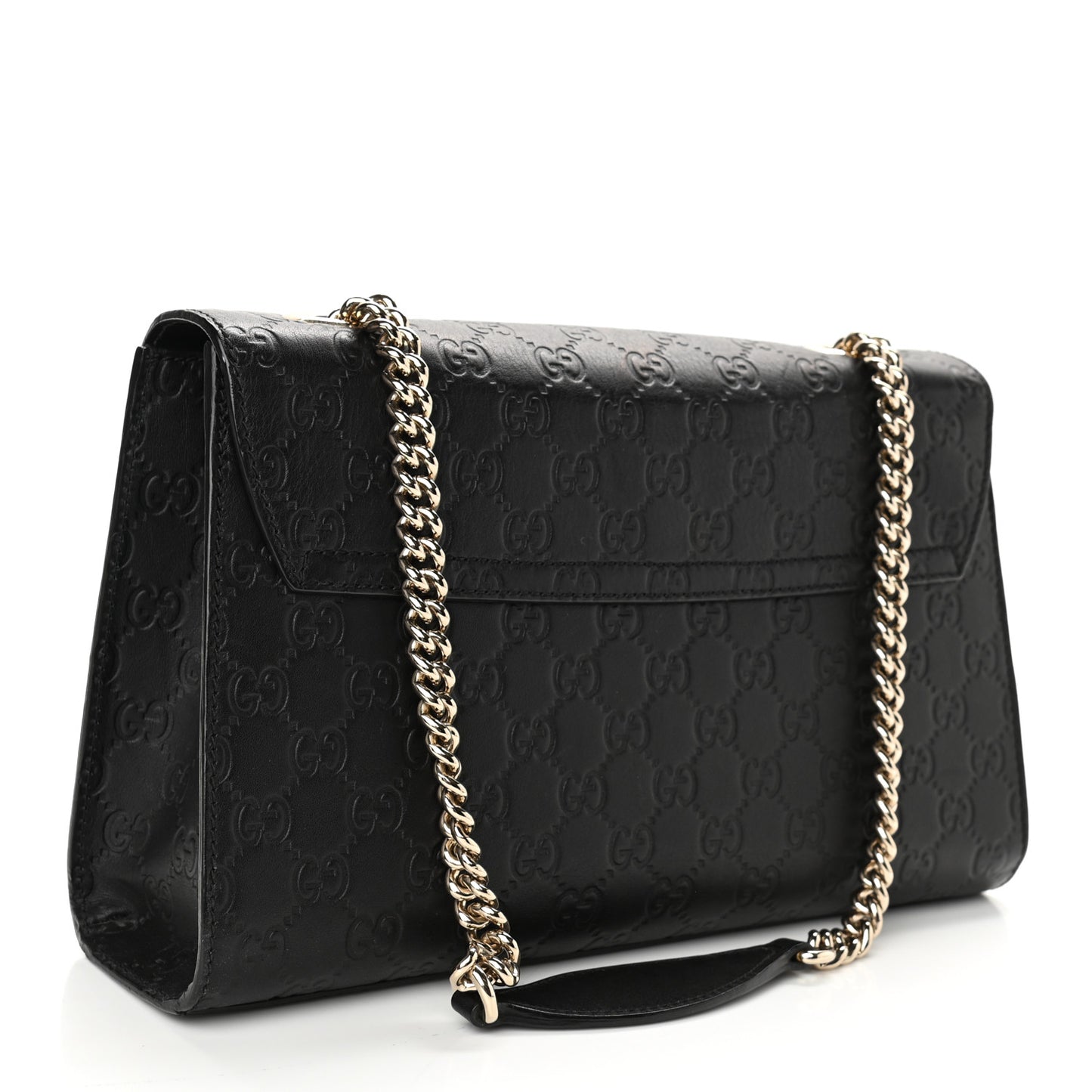 Microguccissima Medium Emily Chain Shoulder Bag Black