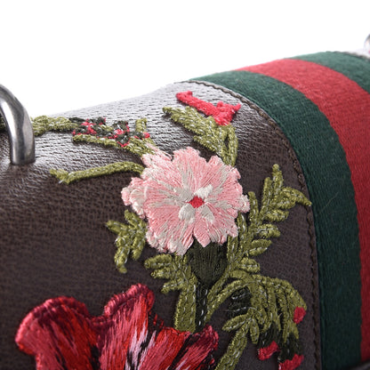 Gucci Calfskin Web Floral Embroidered Medium Dionysus Shoulder Bag New Acero 10 of 12