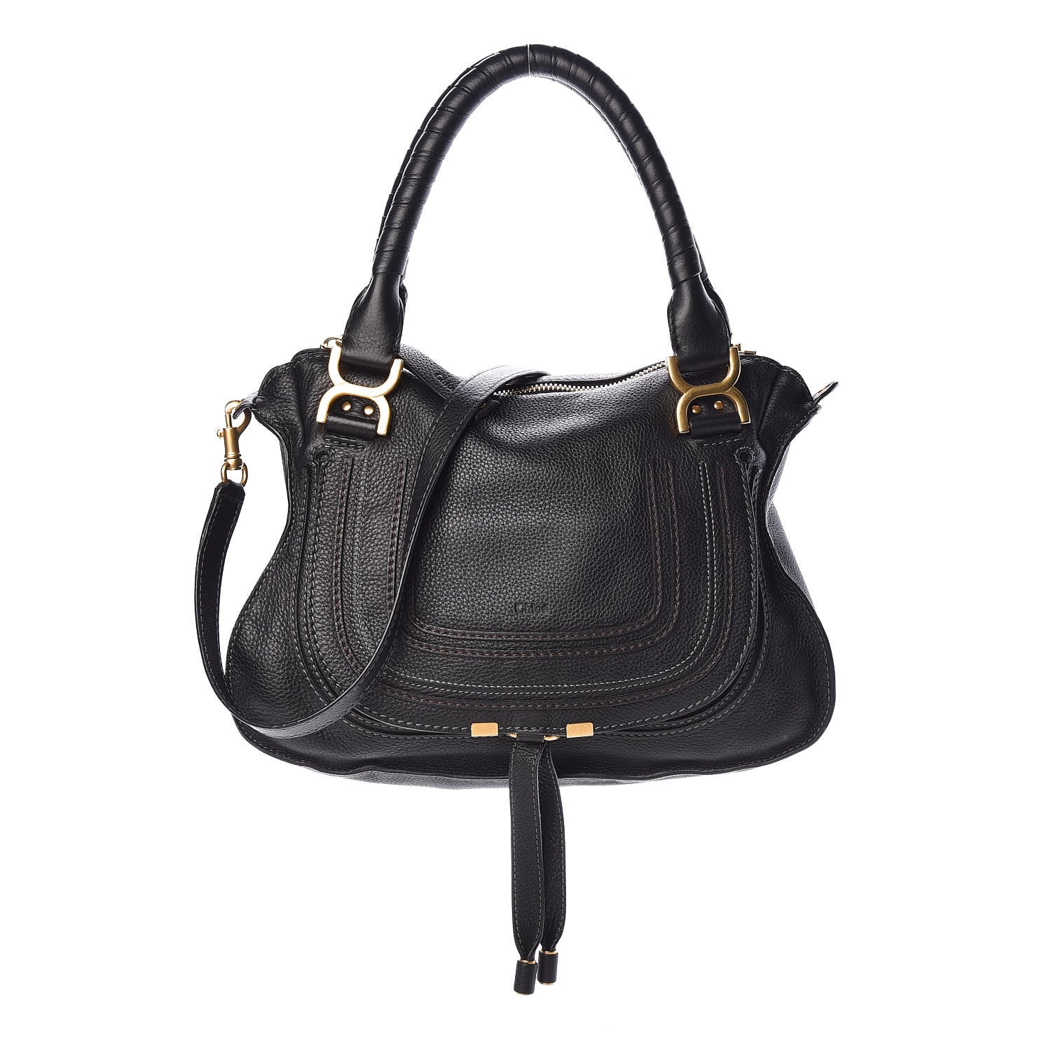 Chloe Calfskin Medium Marcie Satchel Black 1 of 14