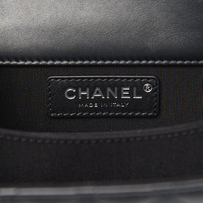 Chanel Calfskin Quilted North South Boy Flap Black 6 of 8