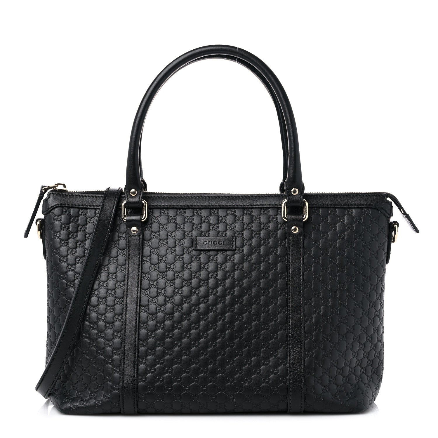 Gucci Soft Microguccissima Small Zippered Satchel Black 1 of 17