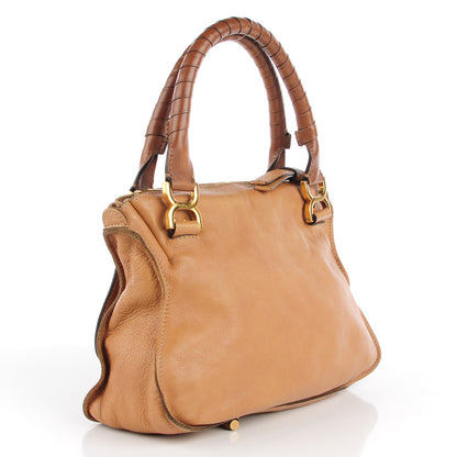 Chloe Calfskin Medium Marcie Satchel Brown Sugar 3 of 9