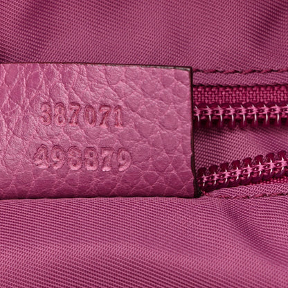 Gucci Nylon Monogram Dollar Calfskin Medium Light Double Buckle Backpack Peonia Flower 7 of 12