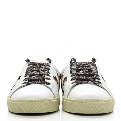 Saint Laurent Calfskin Pony Hair Star Court Sneakers 38 White 3 of 8