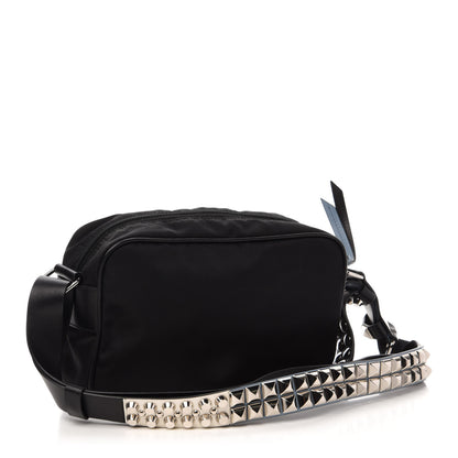 Prada Tessuto Nylon Studded New Vela Shoulder Bag Black Astrale 3 of 10