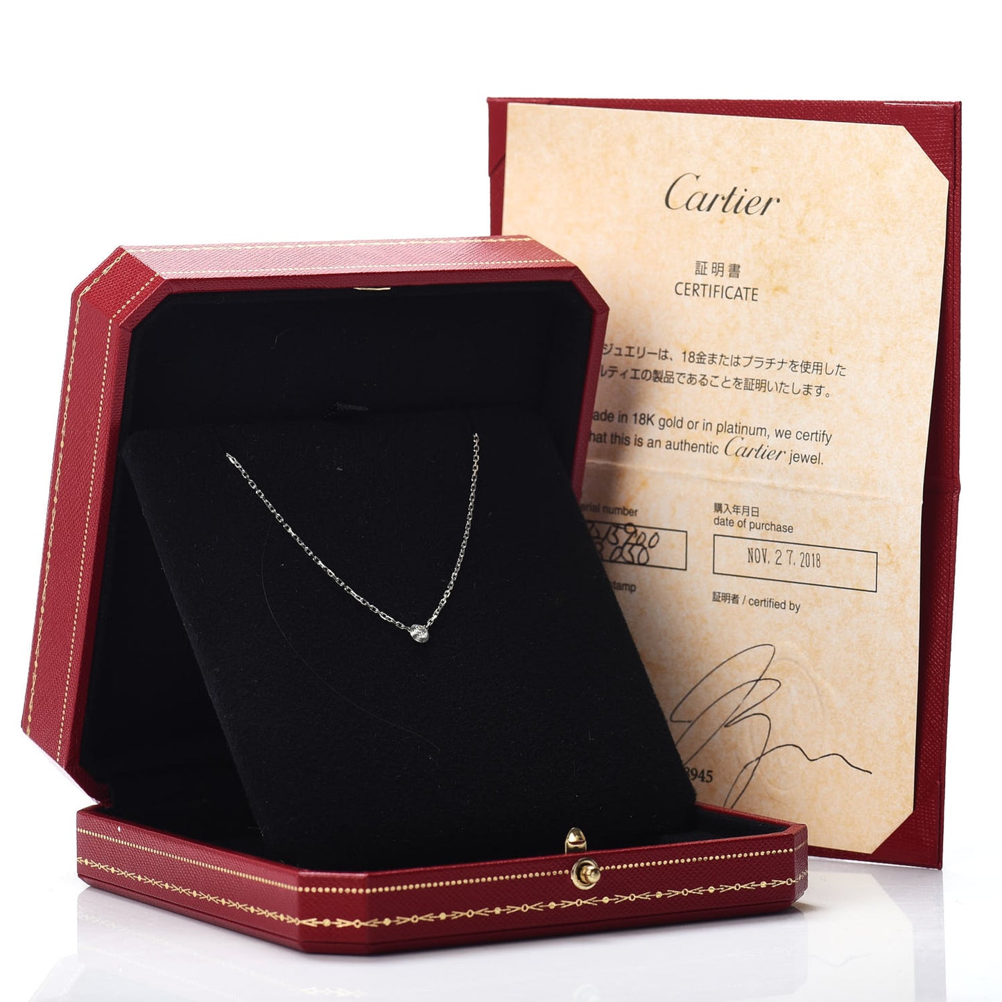 18K White Gold Diamond SM D'Amour Pendant Necklace