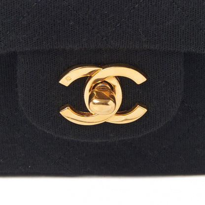 Chanel Jersey Quilted Medium Double Flap Black 9 of 9
