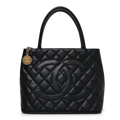 Chanel Caviar Quilted Medallion Tote Black 1 of 9