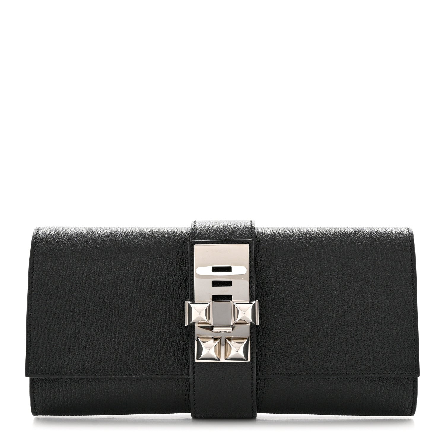 Hermes Chevre Mysore Medor 23 Clutch Black 1 of 9