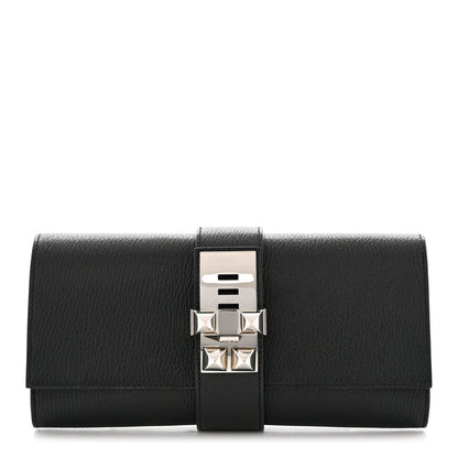 Hermes Chevre Mysore Medor 23 Clutch Black 1 of 9