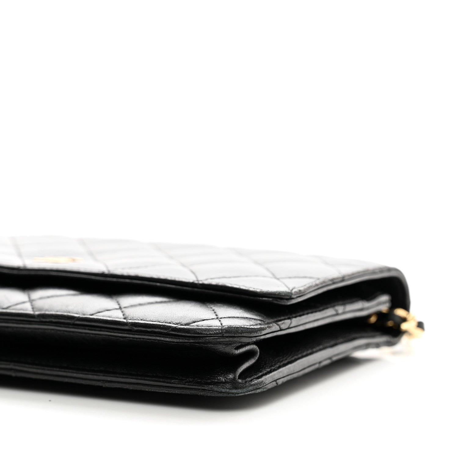 Chanel Lambskin Quilted Wallet On Chain WOC Black 11 of 13