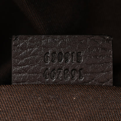 Gucci Monogram Dollar Calfskin Waist Pouch Beige Ebony Testa di Moro Marrone Scuro 7 of 11