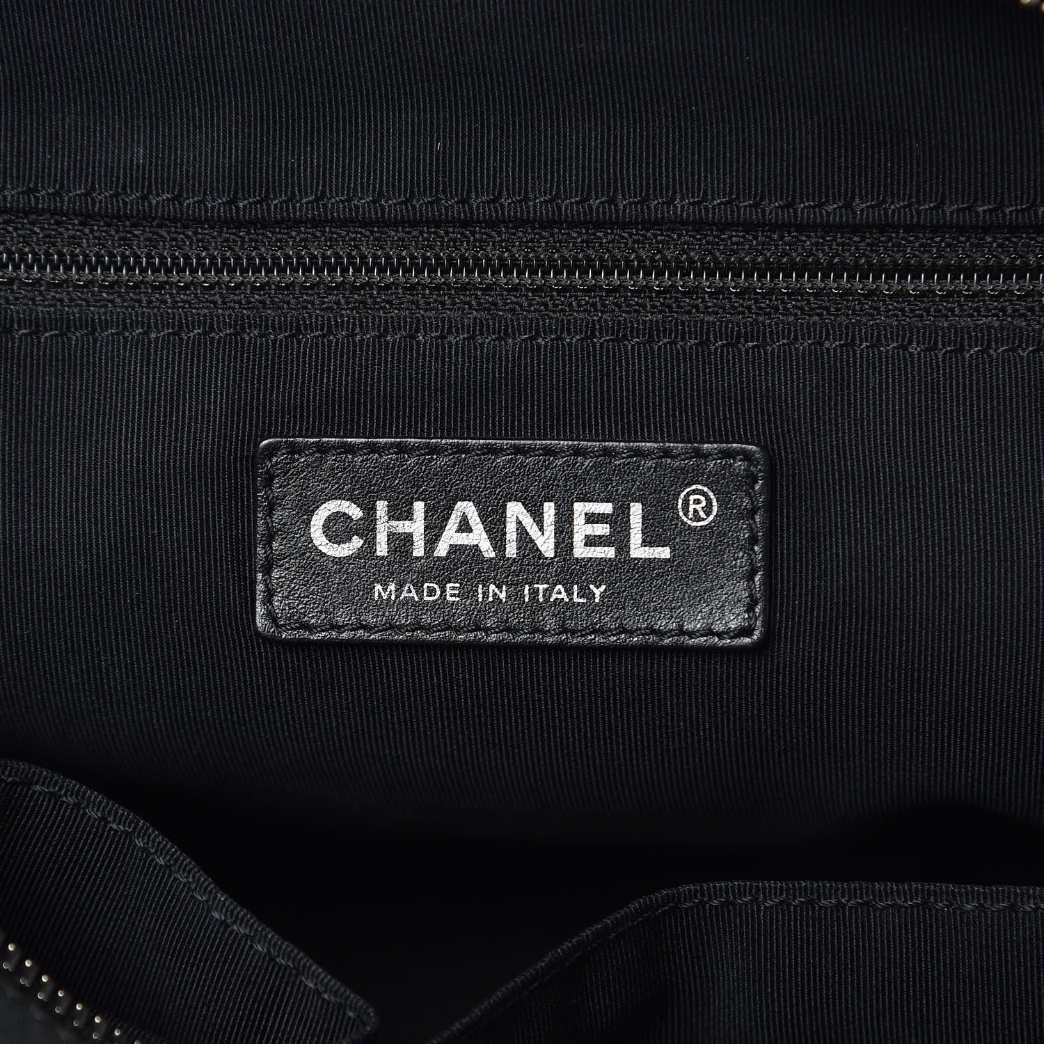 Chanel Iridescent Calfskin Chic Quilt Bowling Bag Black 6 of 13