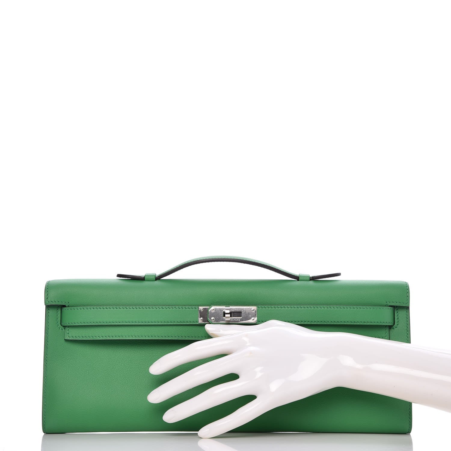 Hermes Swift Kelly Cut Clutch Pochette Bambou 2 of 17