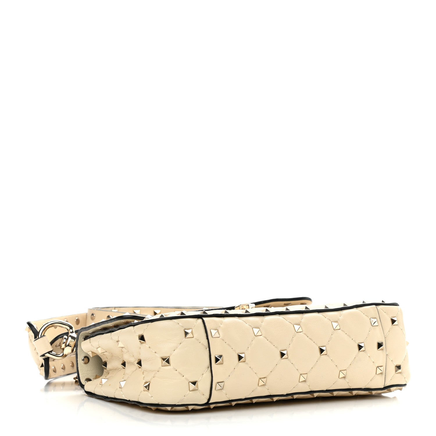 Valentino Garavani Nappa Small Rockstud Spike Shoulder Bag Light Ivory 4 of 14