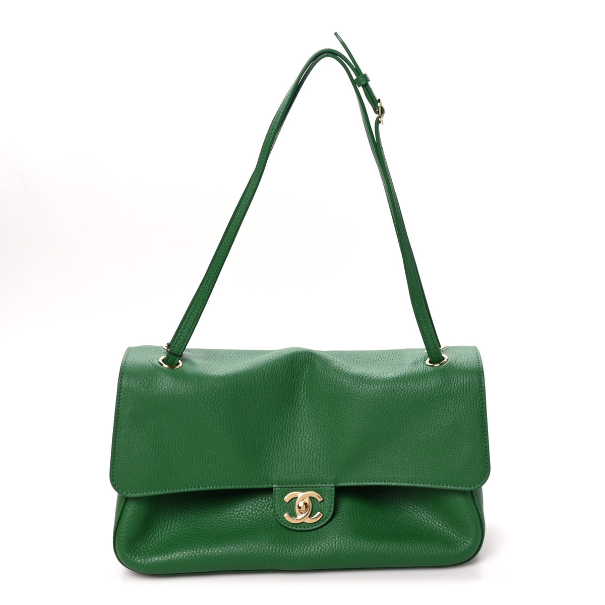 Chanel Grained Calfskin Small Souplissimo Maxi Flap Green 1 of 11
